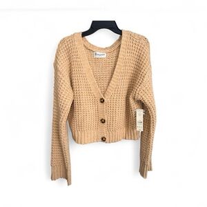 NEW: No Boundaries Tan Knit Cardigan